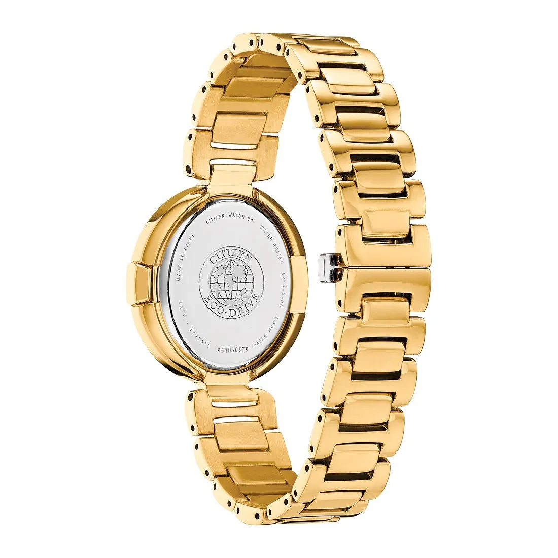 Citizen Capella Ladies Eco Drive Gold Tone Diamond Dial Watch
