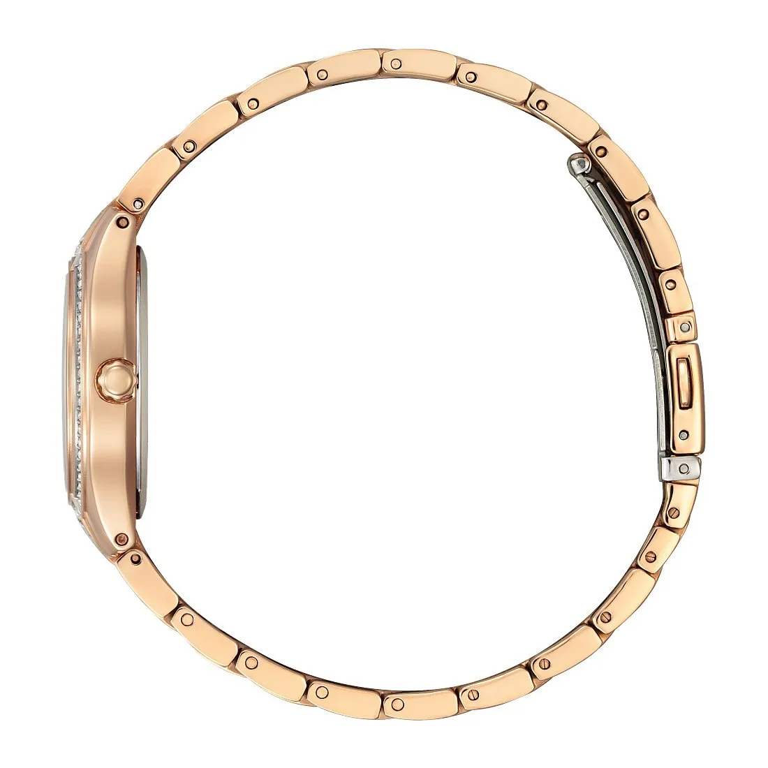 Citizen Silhouette Crystal Ladies Eco Drive Rose Tone Watch