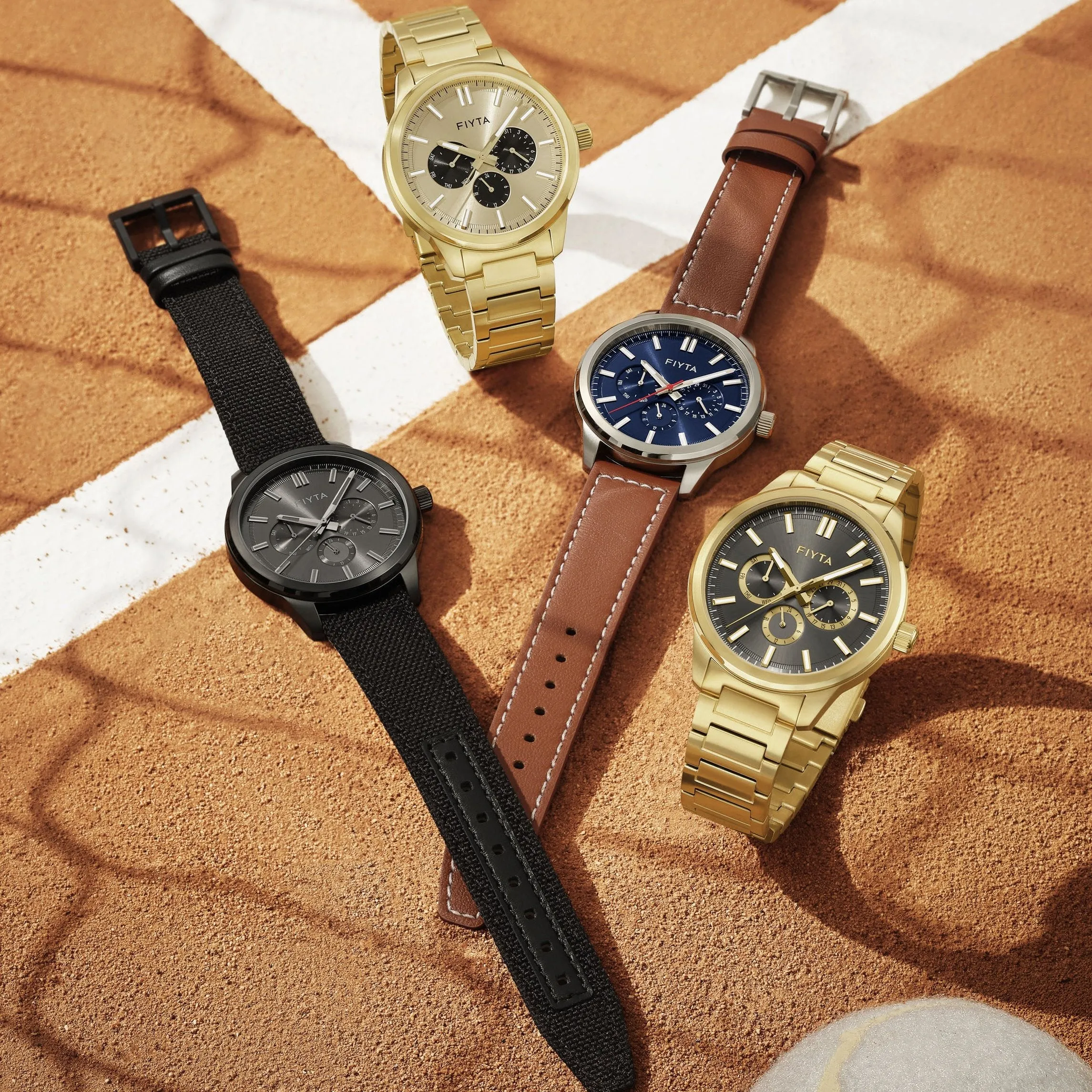 CITY  Series Men's Quartz Gold Watches