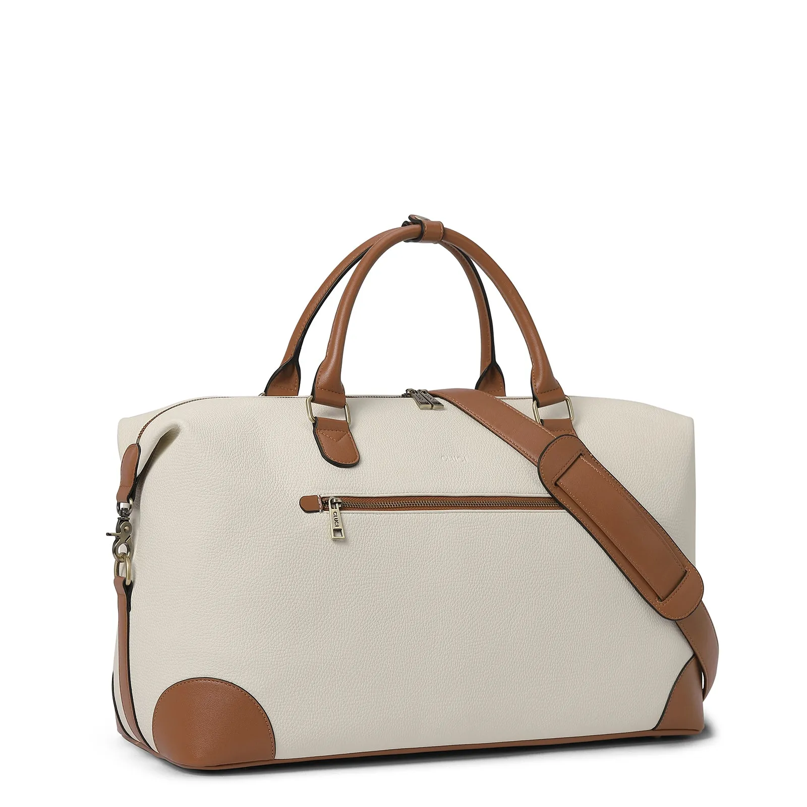 CLUCI Weekender Bag for Women Leather Travel Overnight Tote Duffel Bags with Trolley Sleeve