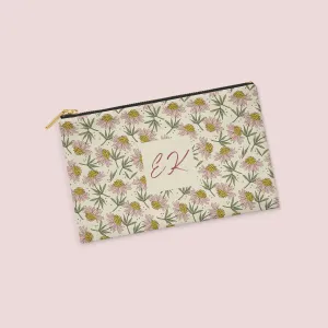 Cone Flower Personalized Zipper Pouch (on sand)