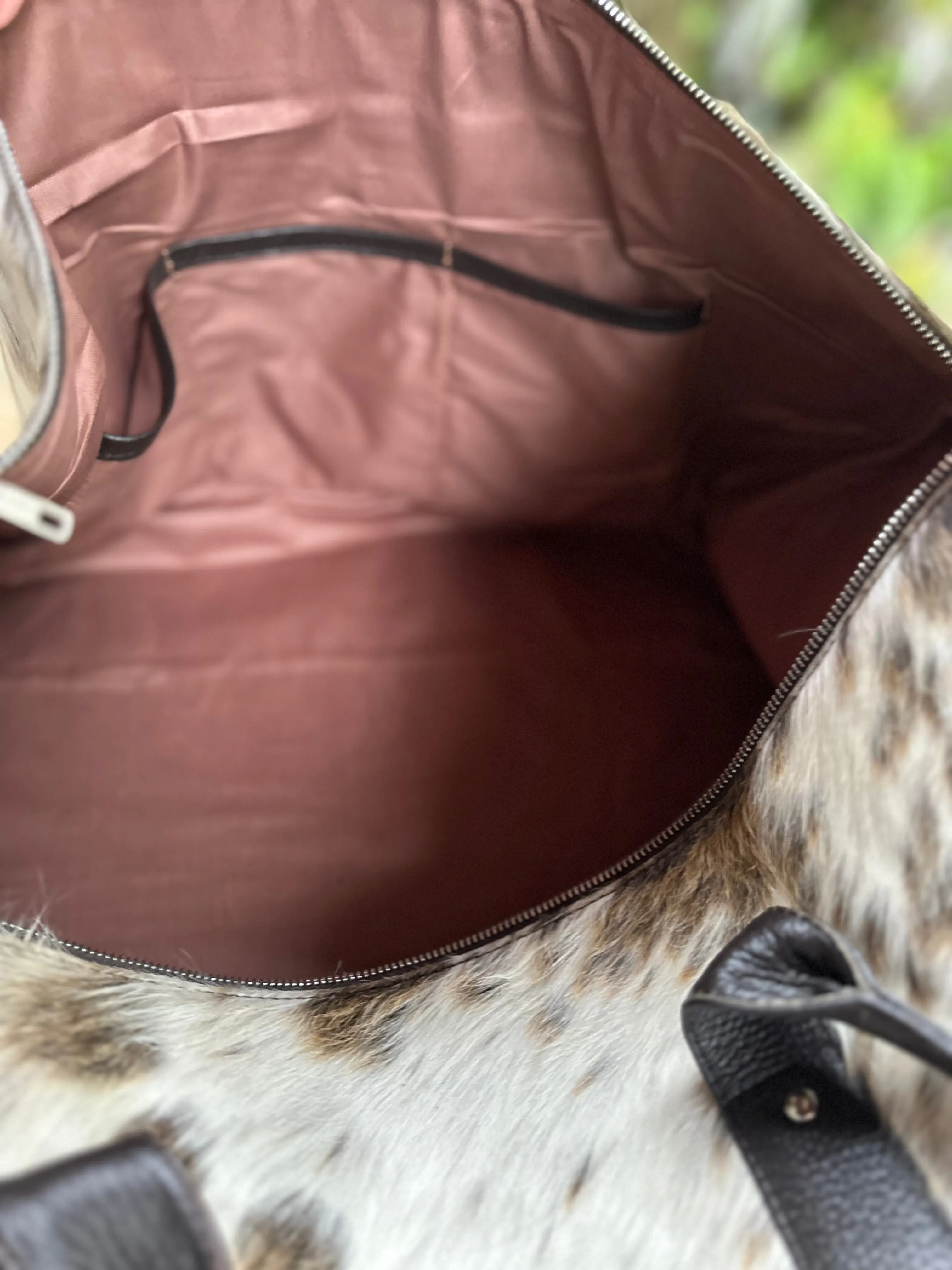 Cowhide Duffel Bag
