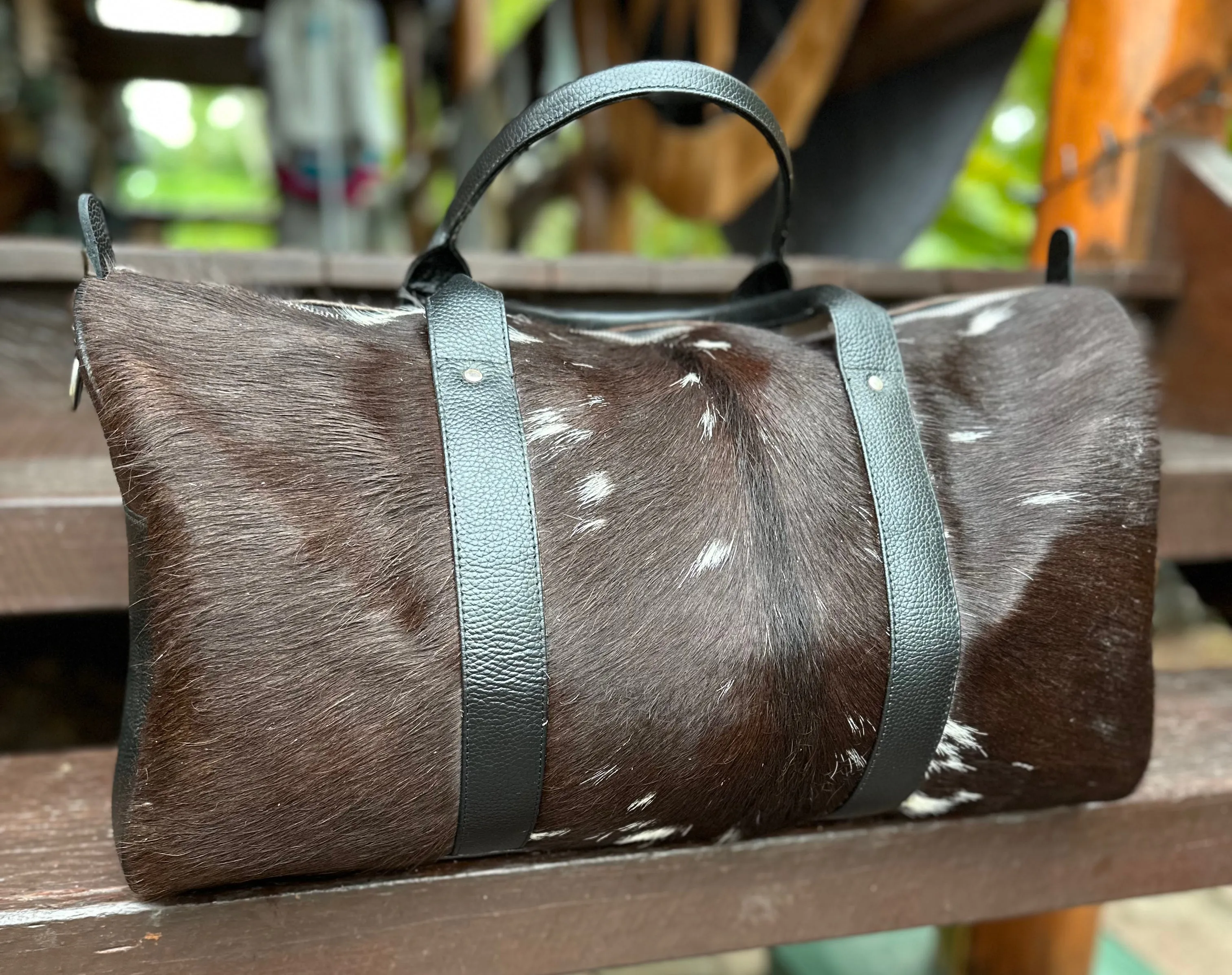 Cowhide Duffel Bag