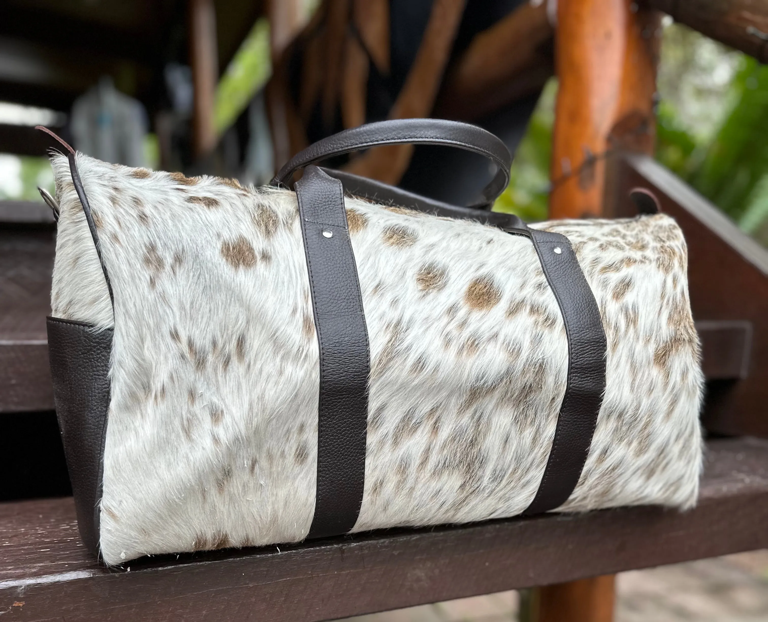 Cowhide Duffel Bag