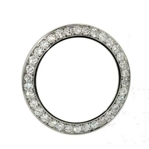 Custom Mined Diamond Bezel To Fit Rolex Or Date Watch Round 4 Carats