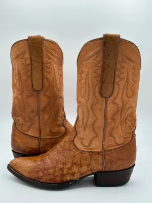 Custom Smooth Ostrich Cowboy Boots size 10 D