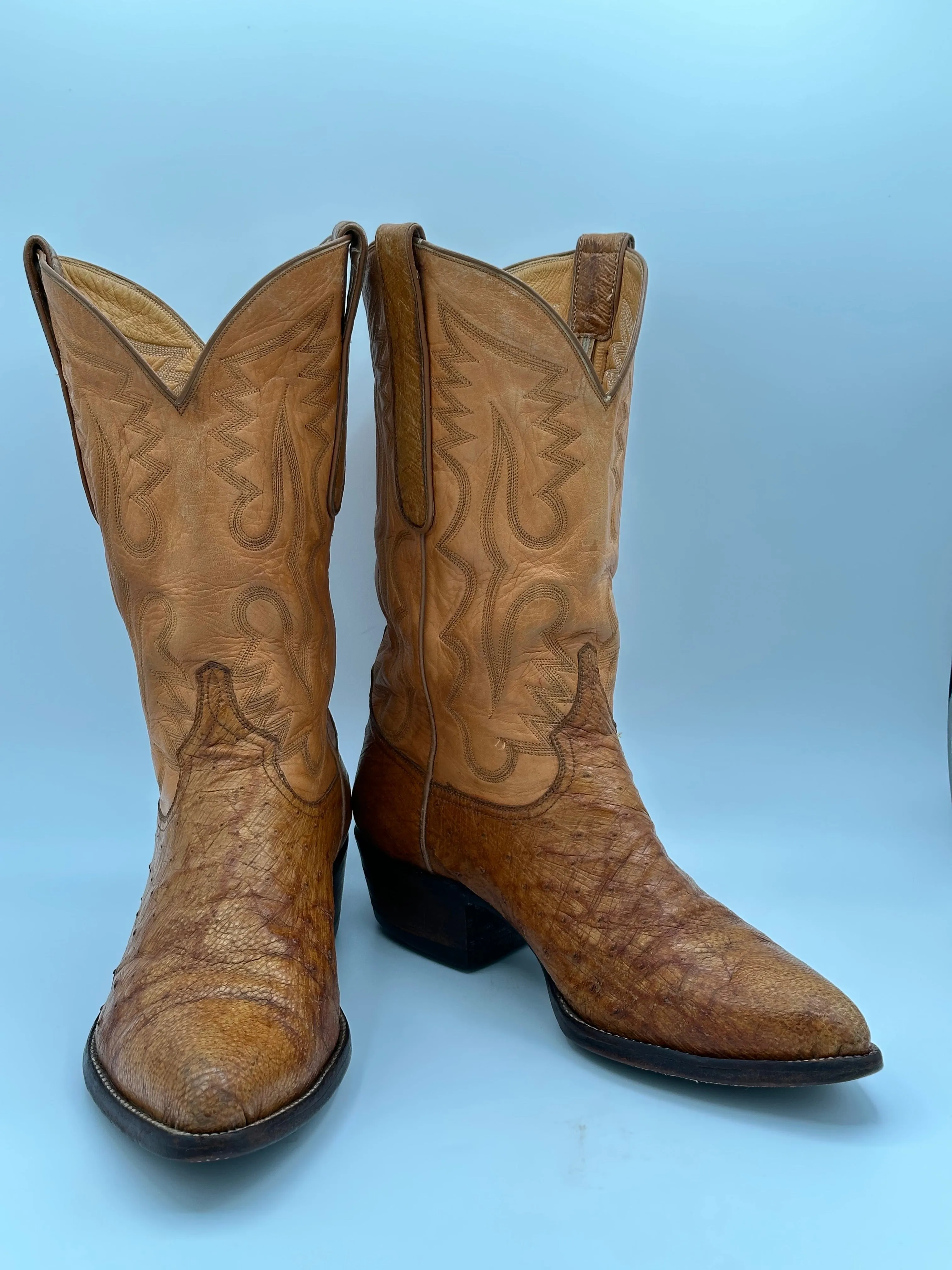 Custom Smooth Ostrich Cowboy Boots size 10 D