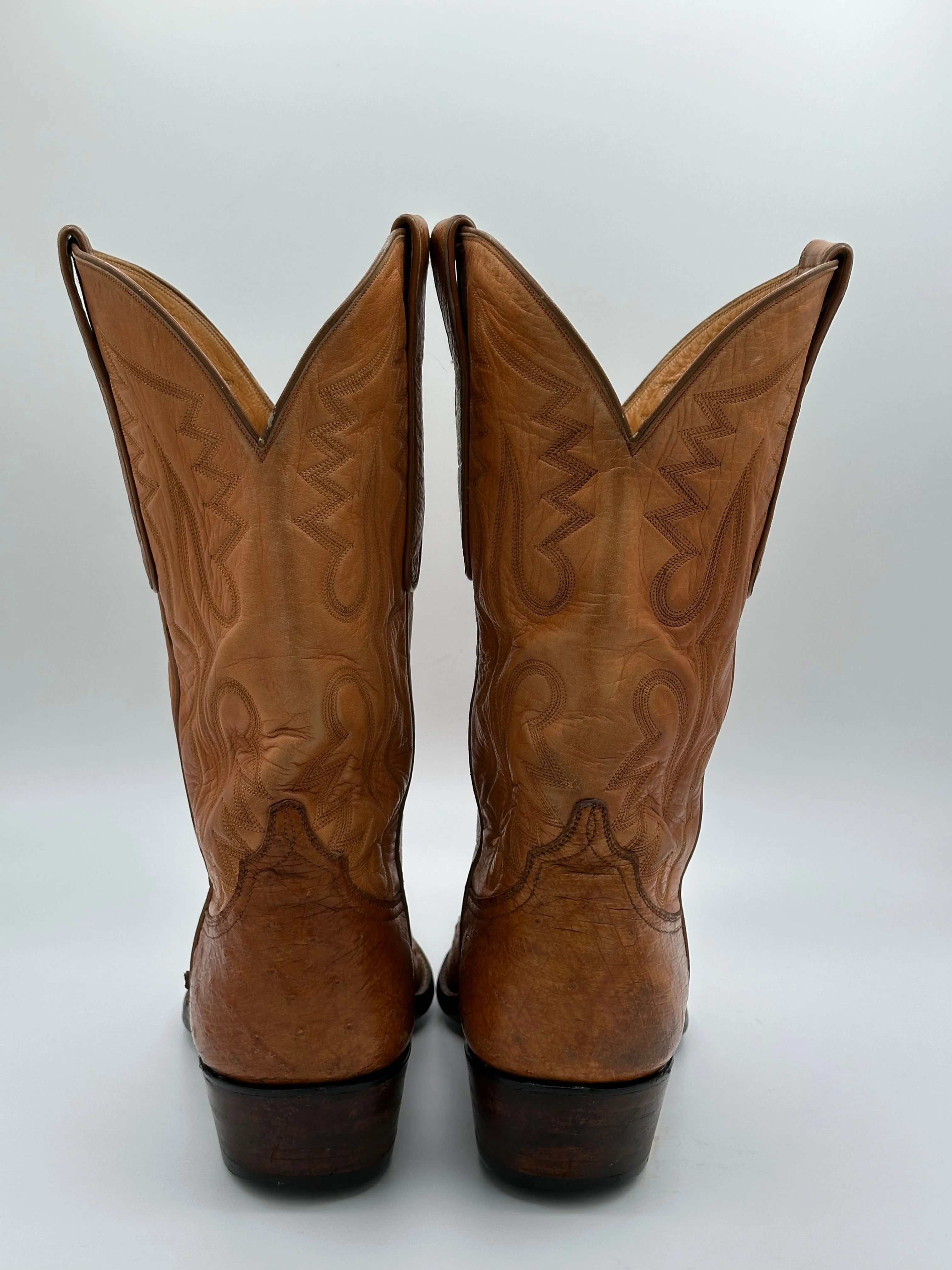 Custom Smooth Ostrich Cowboy Boots size 10 D
