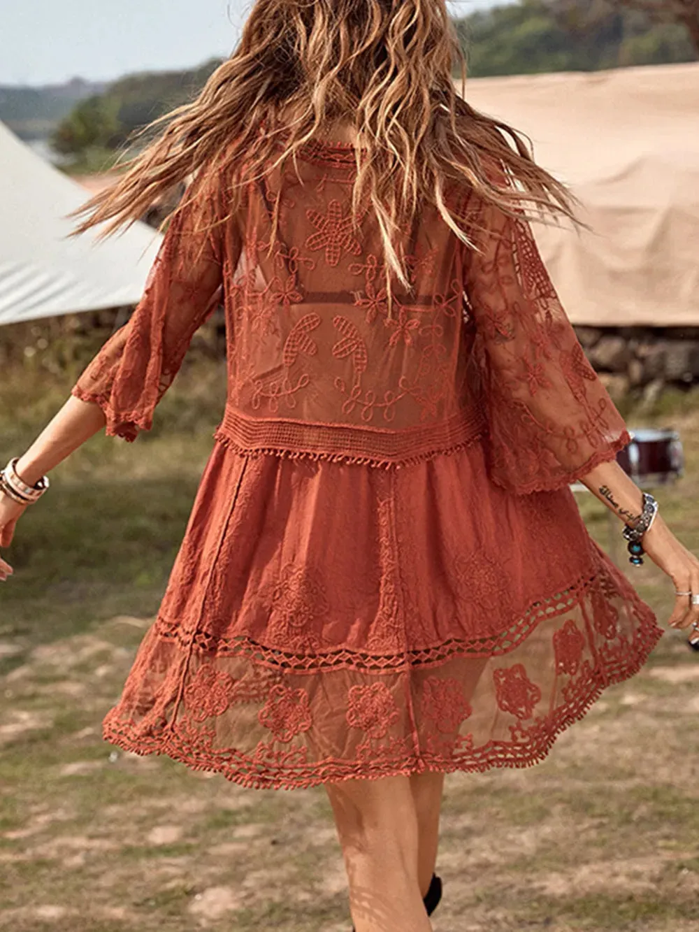 Desert Dream Lace Cover-Up Dress