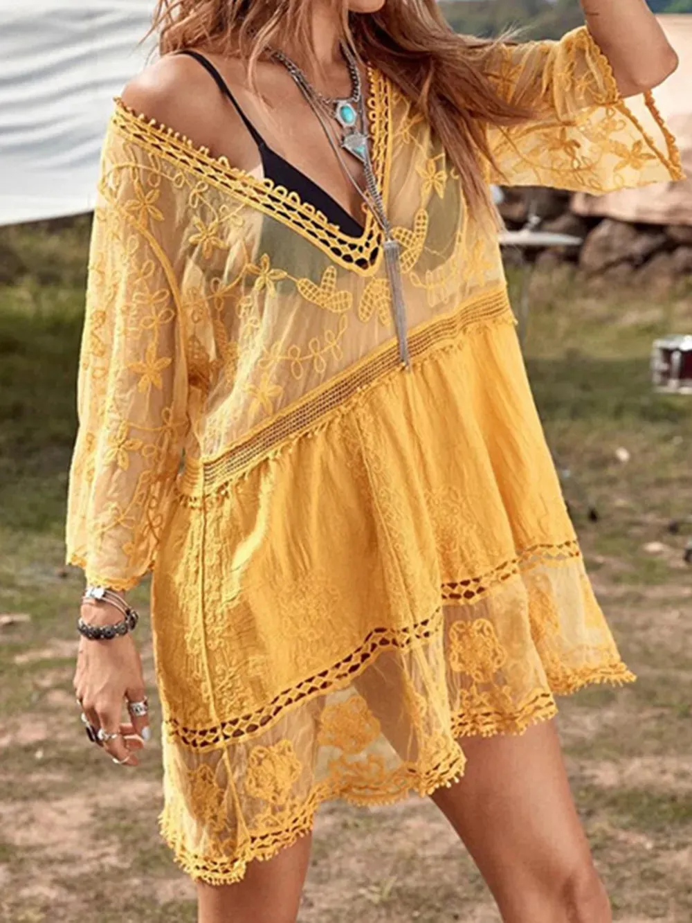 Desert Dream Lace Cover-Up Dress