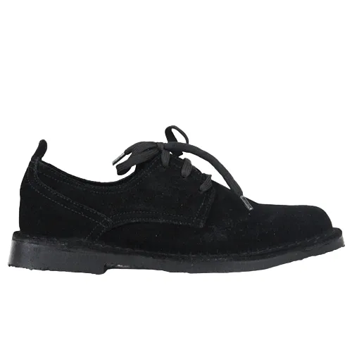 Desert Vellie Black Suede Commando Shoe
