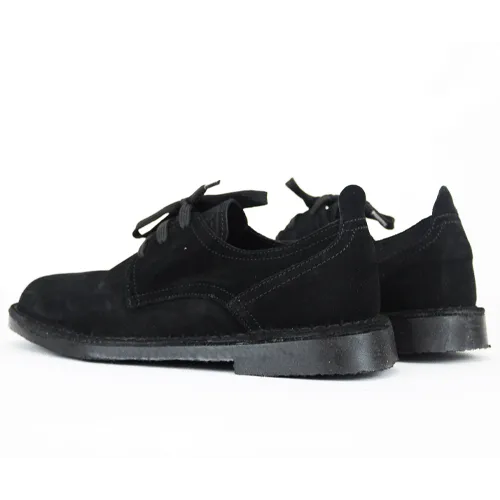 Desert Vellie Black Suede Commando Shoe