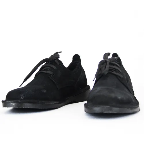 Desert Vellie Black Suede Commando Shoe