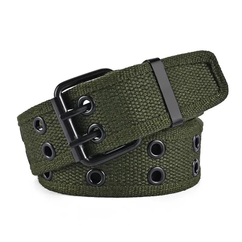 Double Needle Buckle Breathable Woven Ultra-Durable Belt