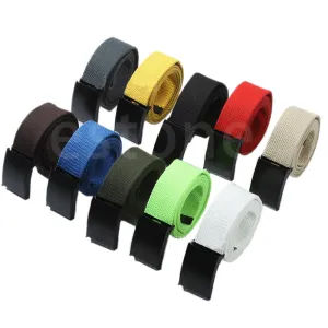 Fashion Unisex Plain Webbing Mens Boys Waist Belt Waistband Casual Canvas Belt