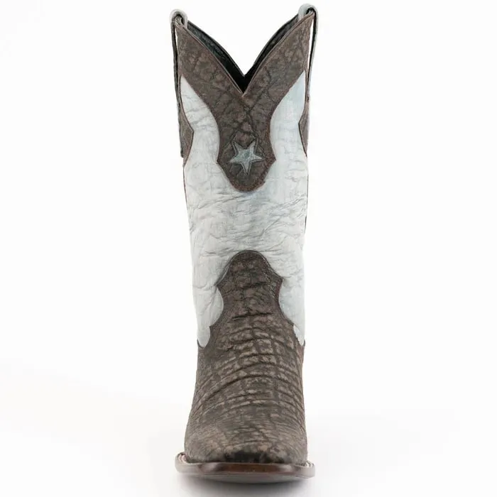 Ferinni Boot - Mens Dress Cowboy Boot  - Ferrini Stampede Men's Print Crocodile Boots Handcrafted Black   in Black Color