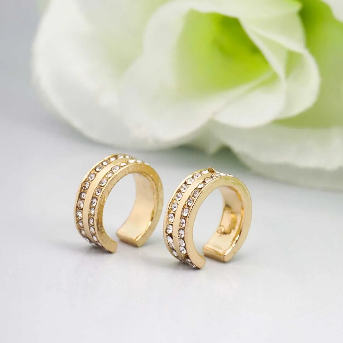 Ferosh Gold Matte Earclip - 2 pc