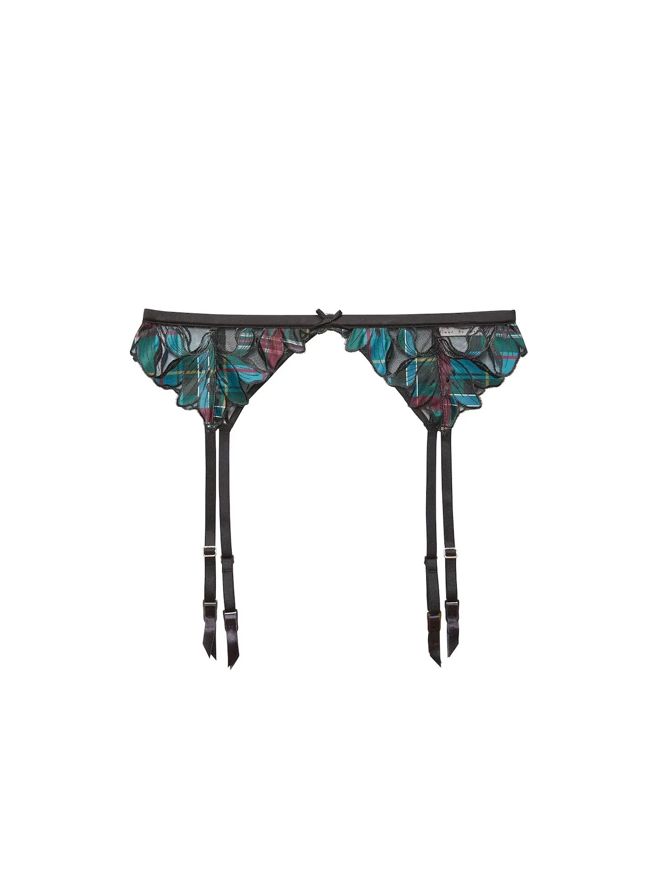 Fleur du Mal Lily Embroidery Garter Belt