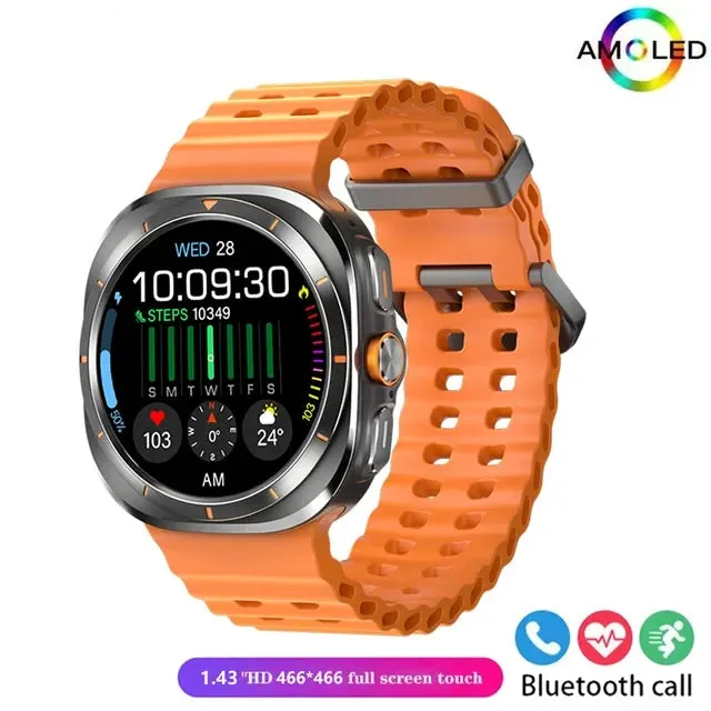 For Samsung Galaxy Watch 7 Ultra Men Smart Watch1.5inch Raise Hand Bright Screen Bluetooth Call GPS Sports Track SmartWatch 2024