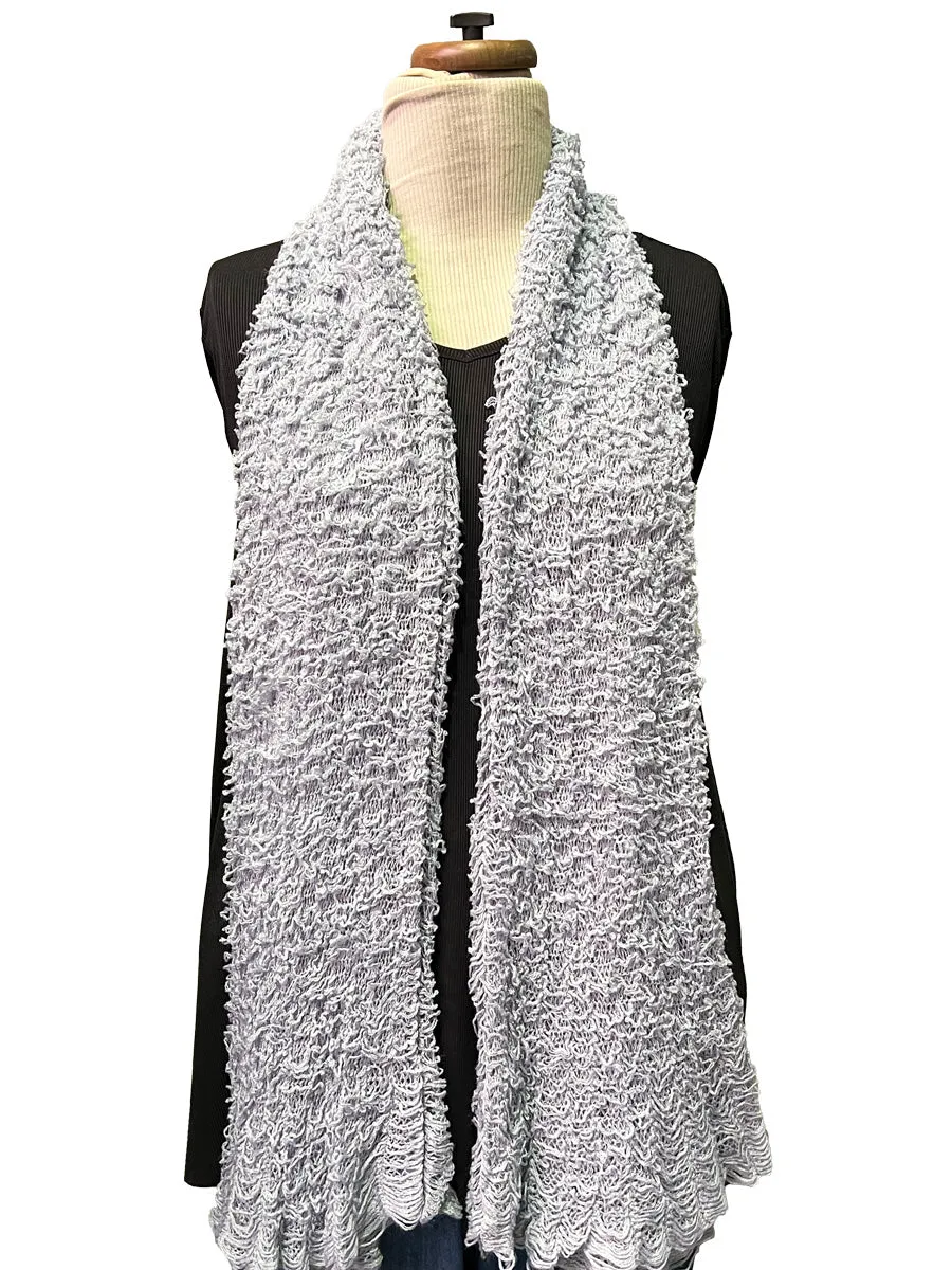 Fuzzy Tube Scarf - Grey*