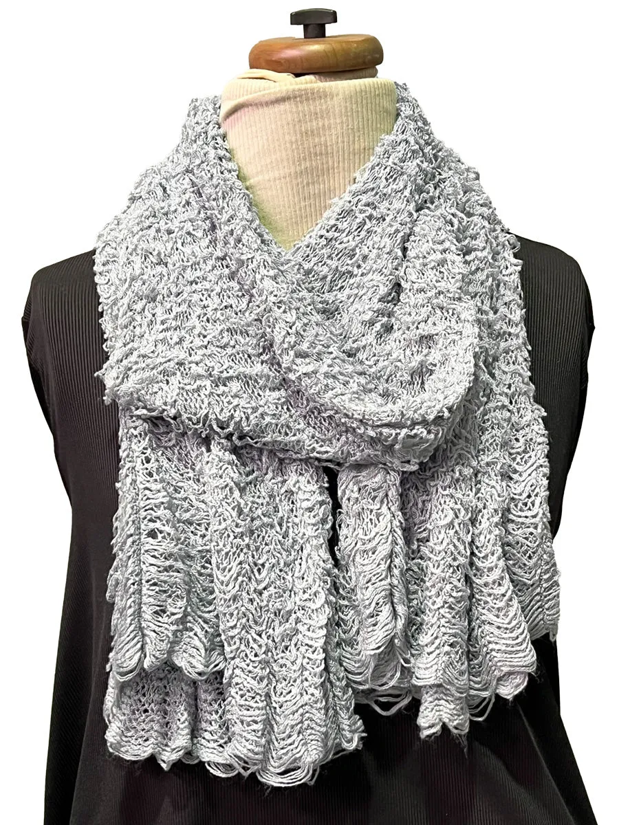Fuzzy Tube Scarf - Grey*
