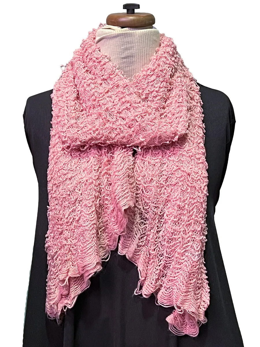 Fuzzy Tube Scarf - Light Pink*