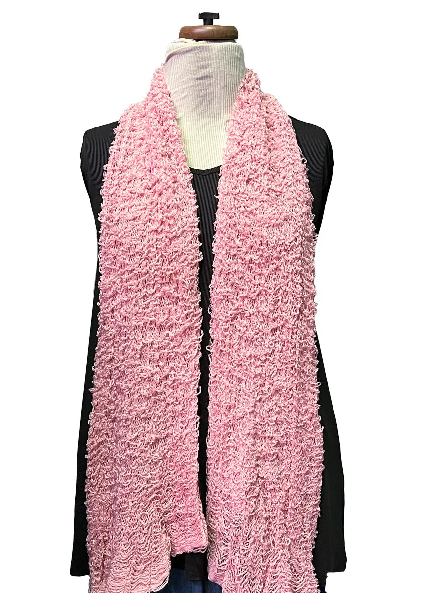 Fuzzy Tube Scarf - Light Pink*