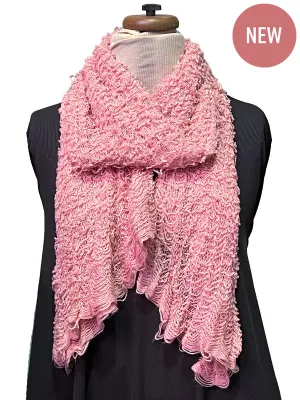 Fuzzy Tube Scarf - Light Pink*