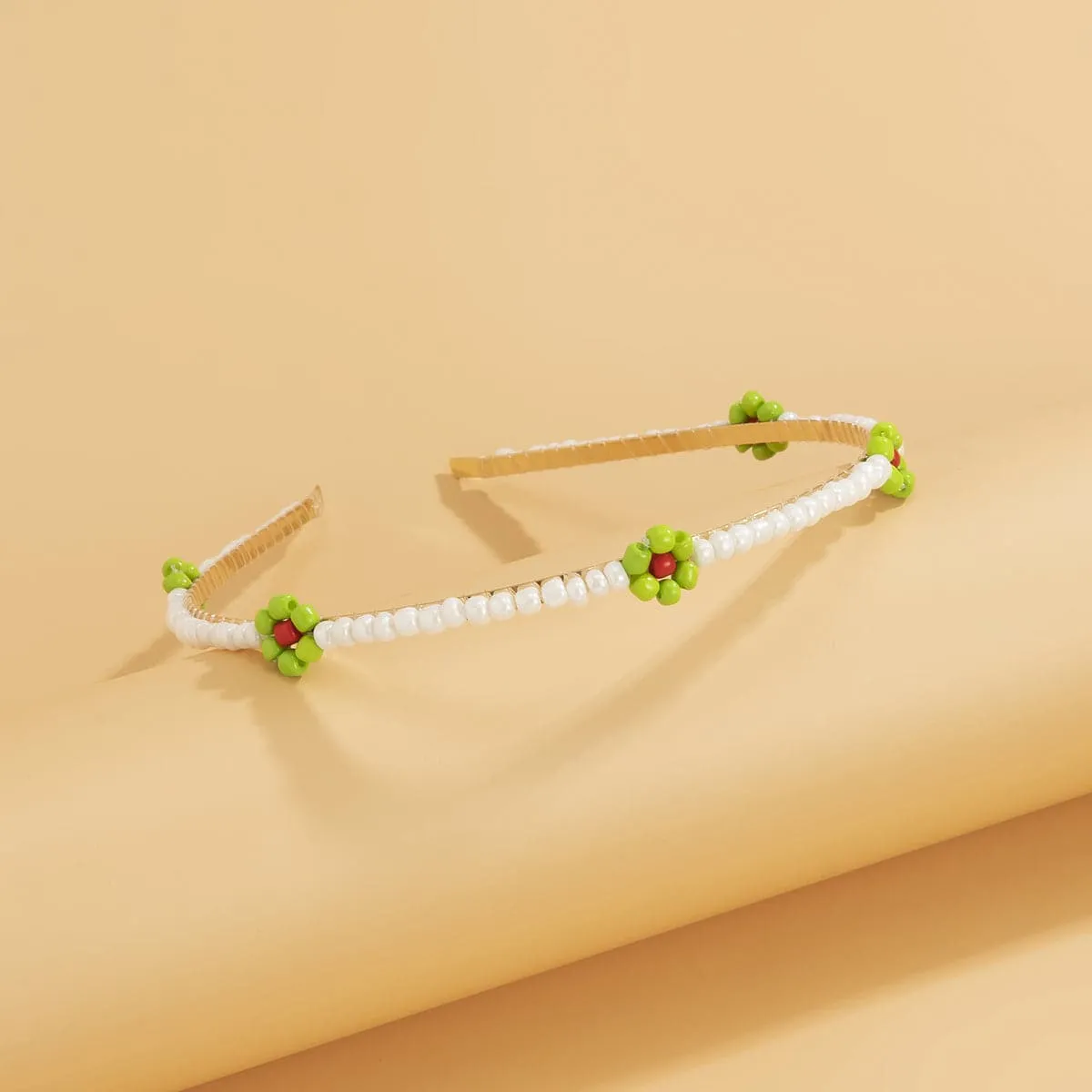 Green Howlite & 18K Gold-Plated Mum Station Headband