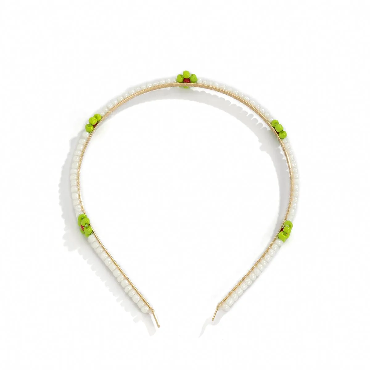 Green Howlite & 18K Gold-Plated Mum Station Headband