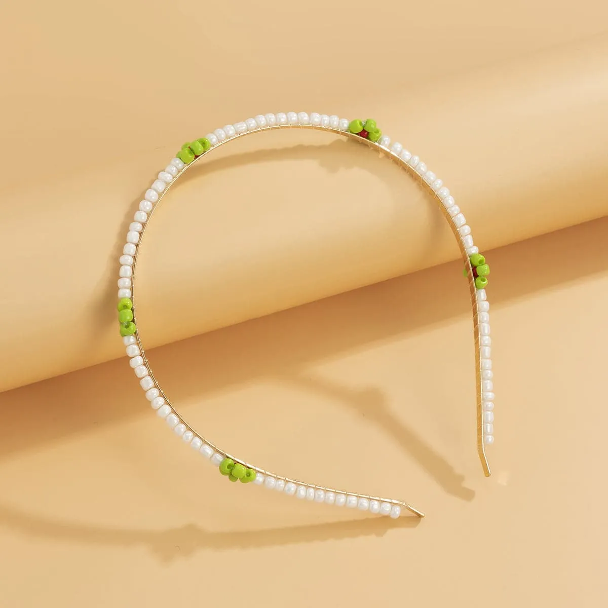 Green Howlite & 18K Gold-Plated Mum Station Headband