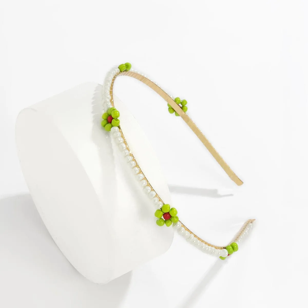 Green Howlite & 18K Gold-Plated Mum Station Headband