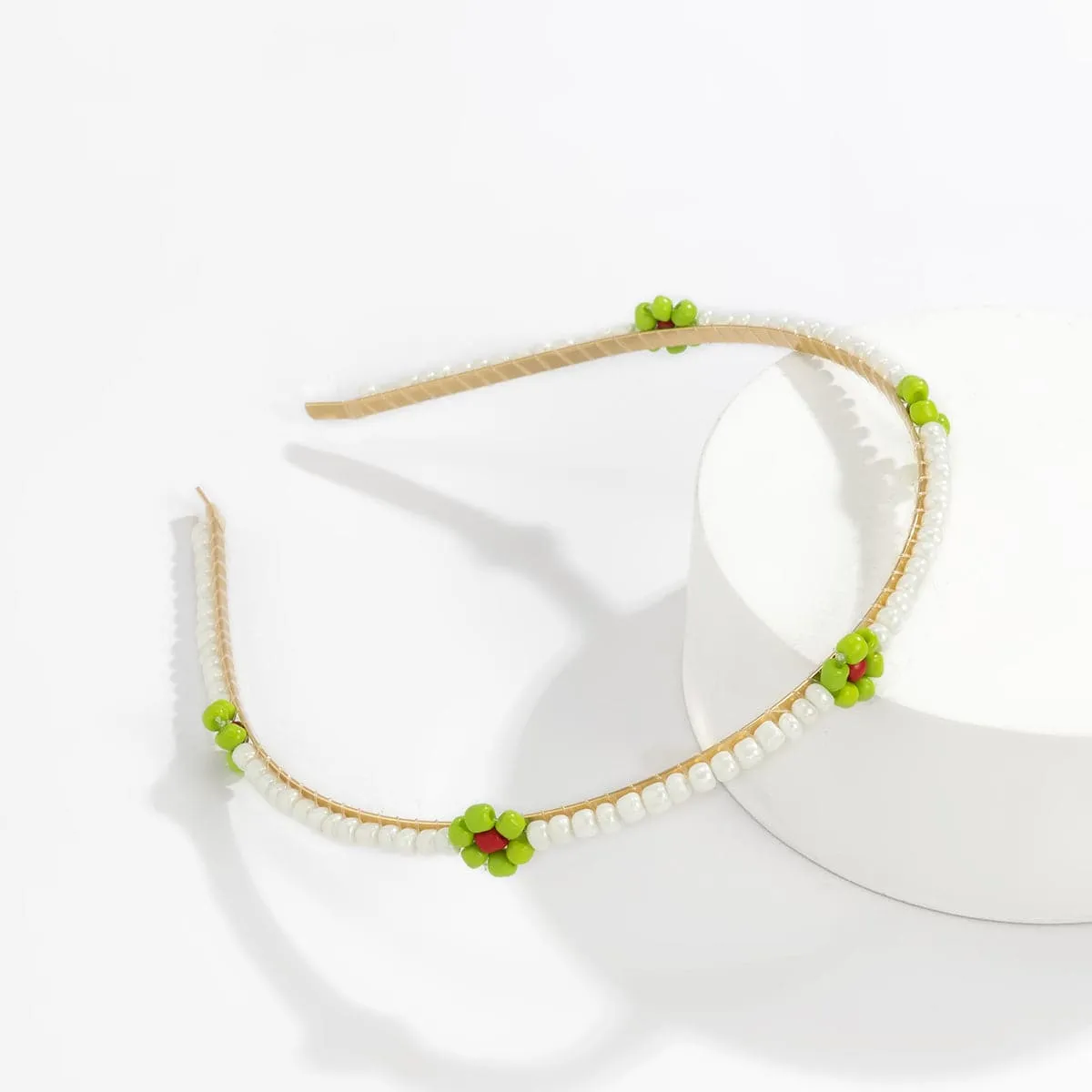 Green Howlite & 18K Gold-Plated Mum Station Headband