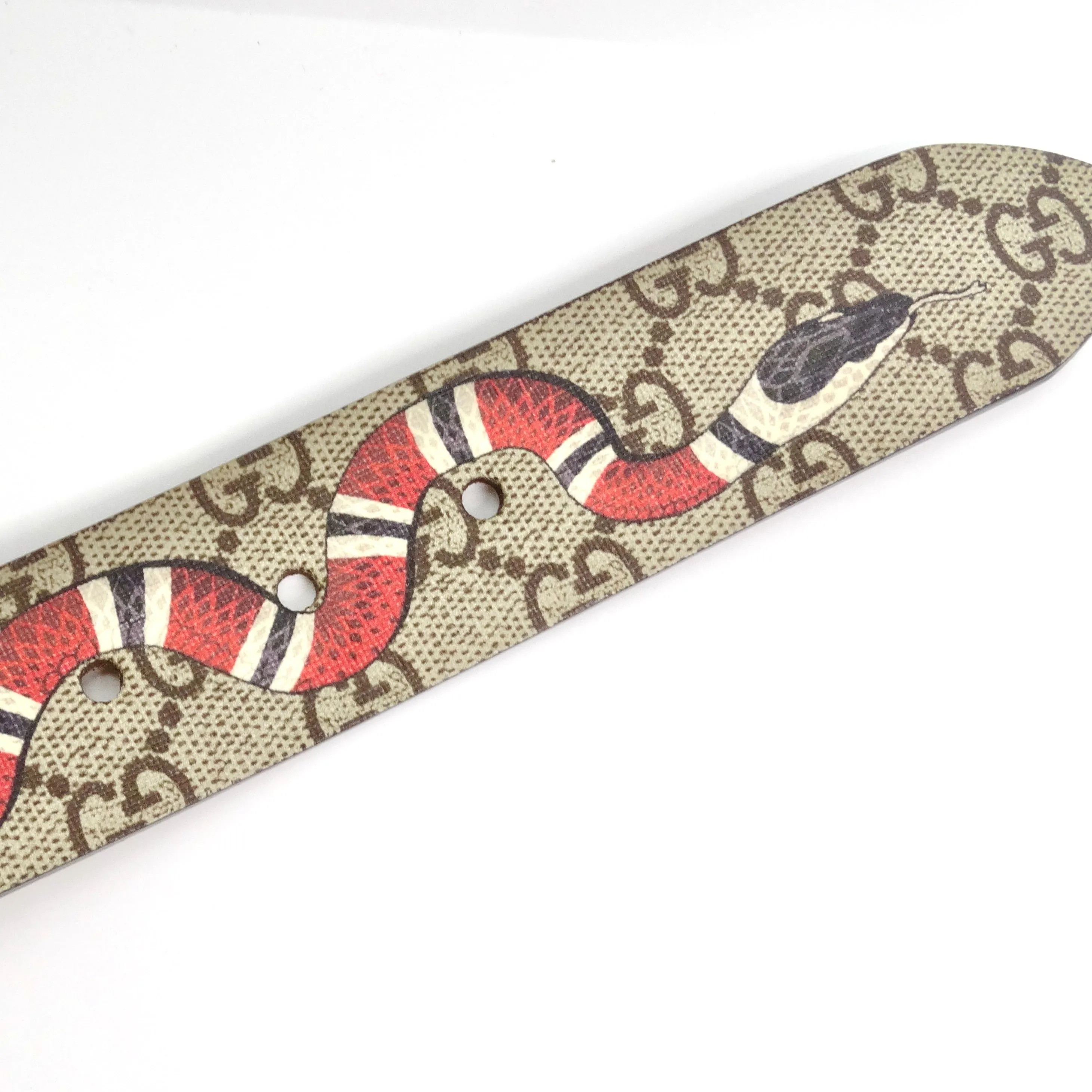 Gucci Men's Monogram Snake Belt