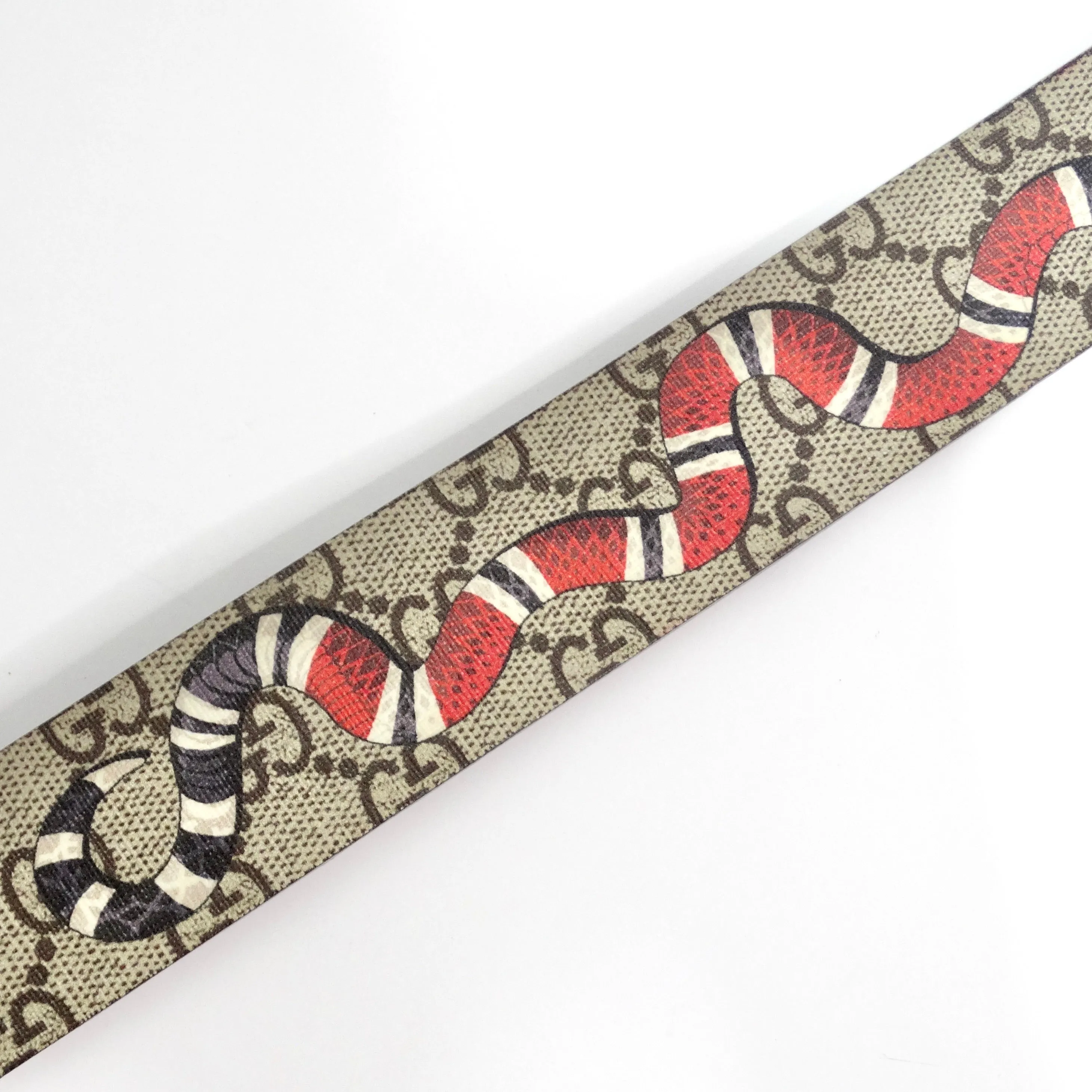 Gucci Men's Monogram Snake Belt