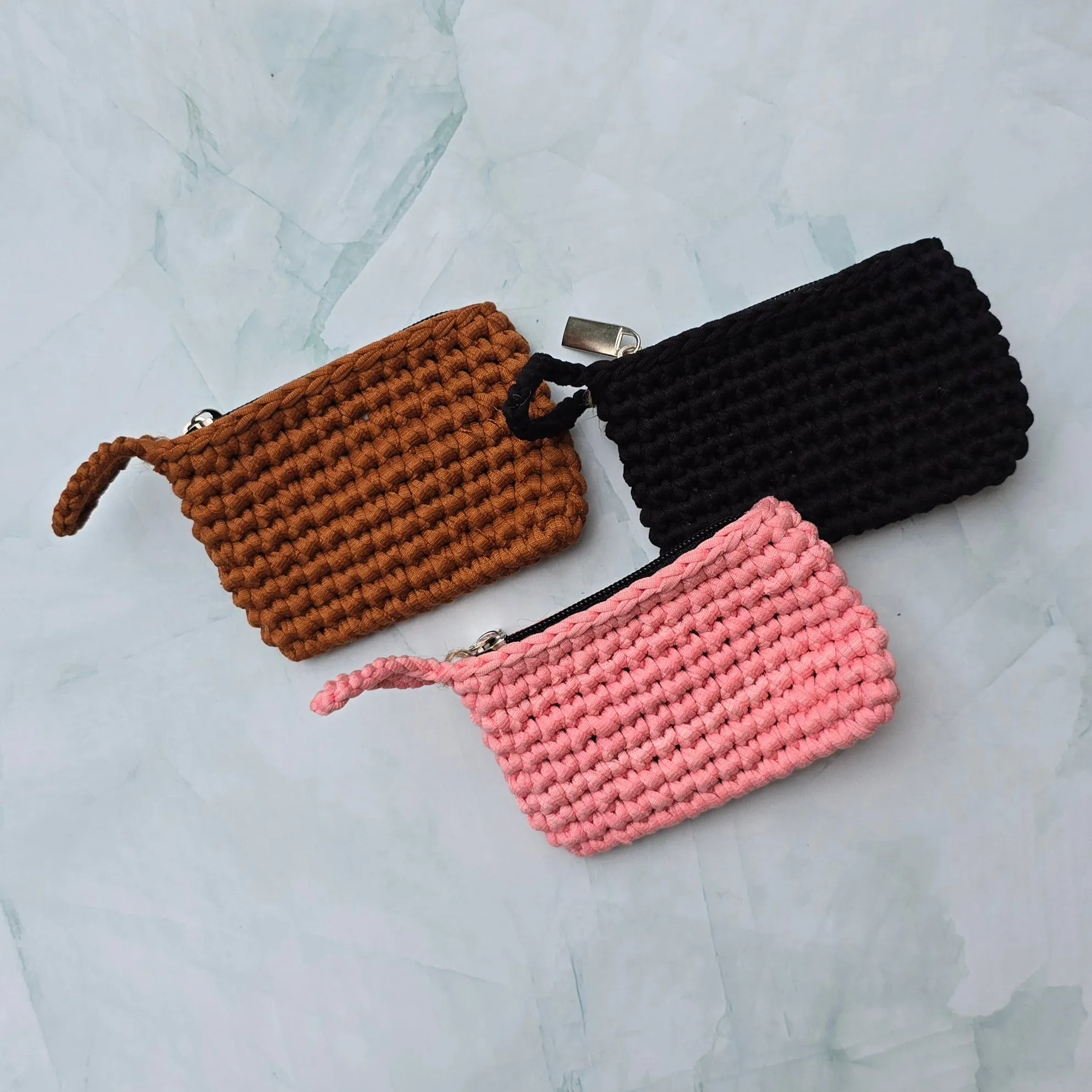 HABI Crochet Rectangular Accessories Purse