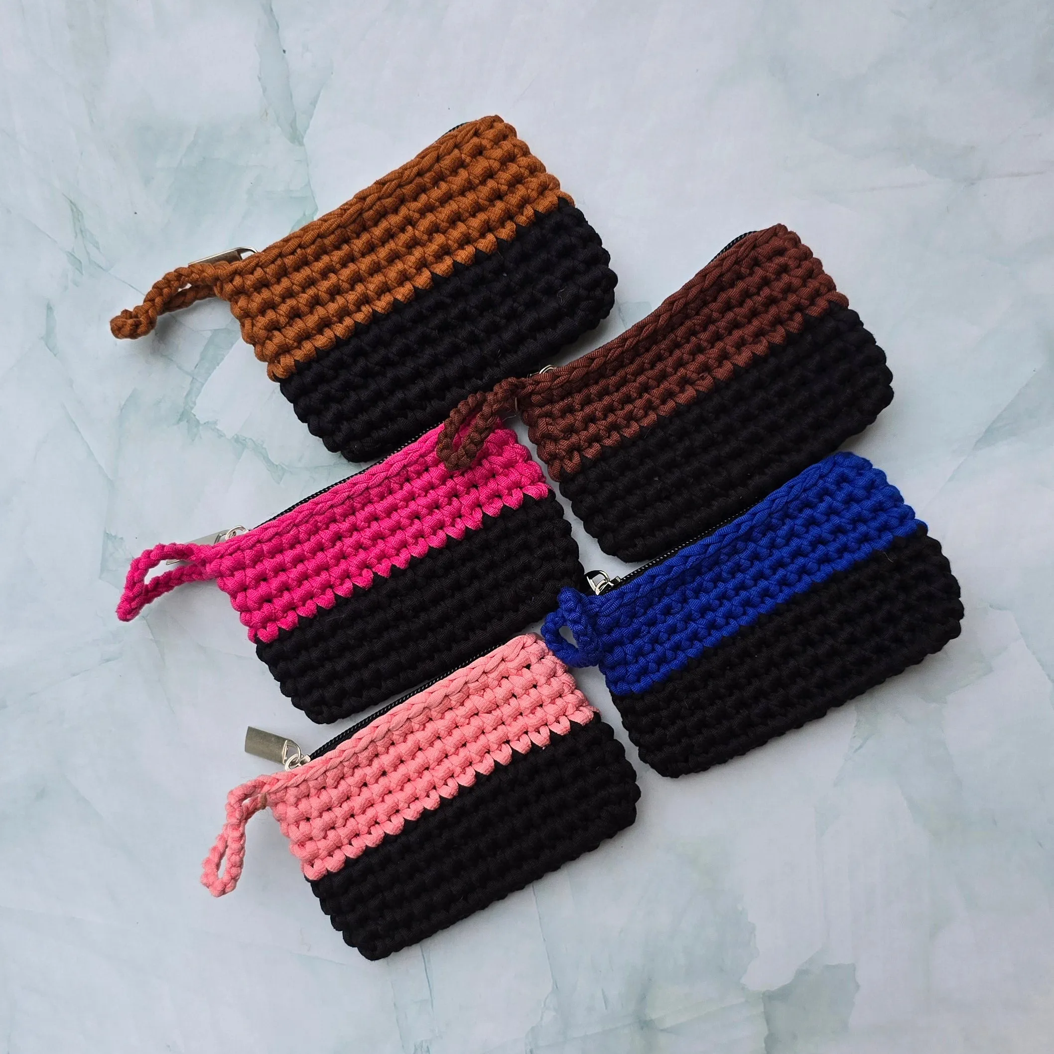 HABI Crochet Rectangular Accessories Purse