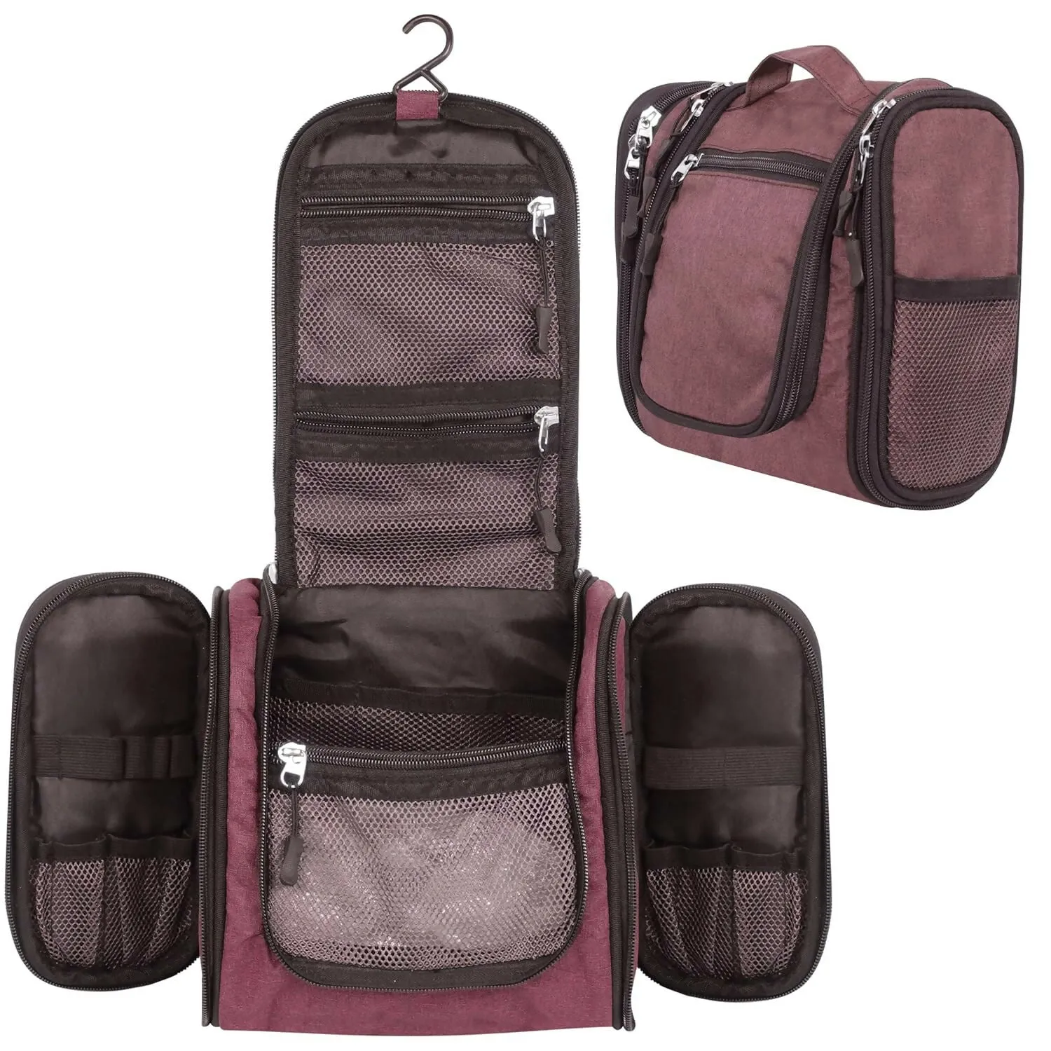 Hanging Travel Toiletry & Makeup Organizer Bag (Multi Colors, 20x20x11cm)