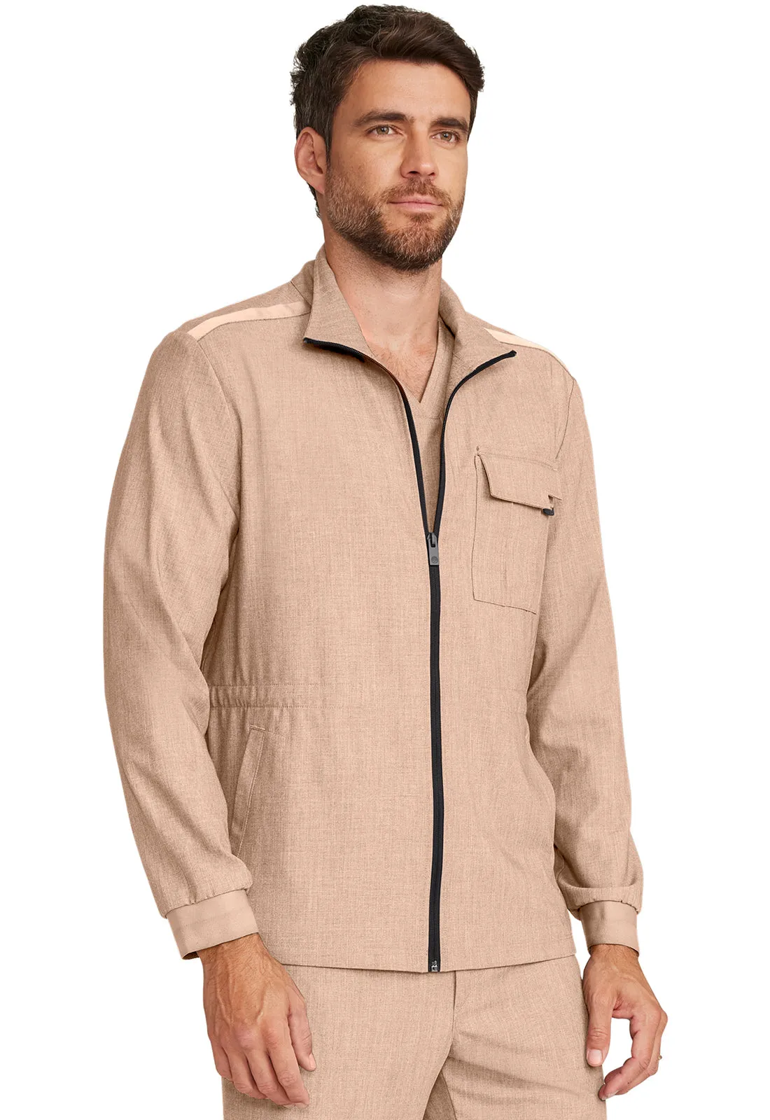 HH Quest HH361 Men's Zip Front Utility Jacket Desert Taupe