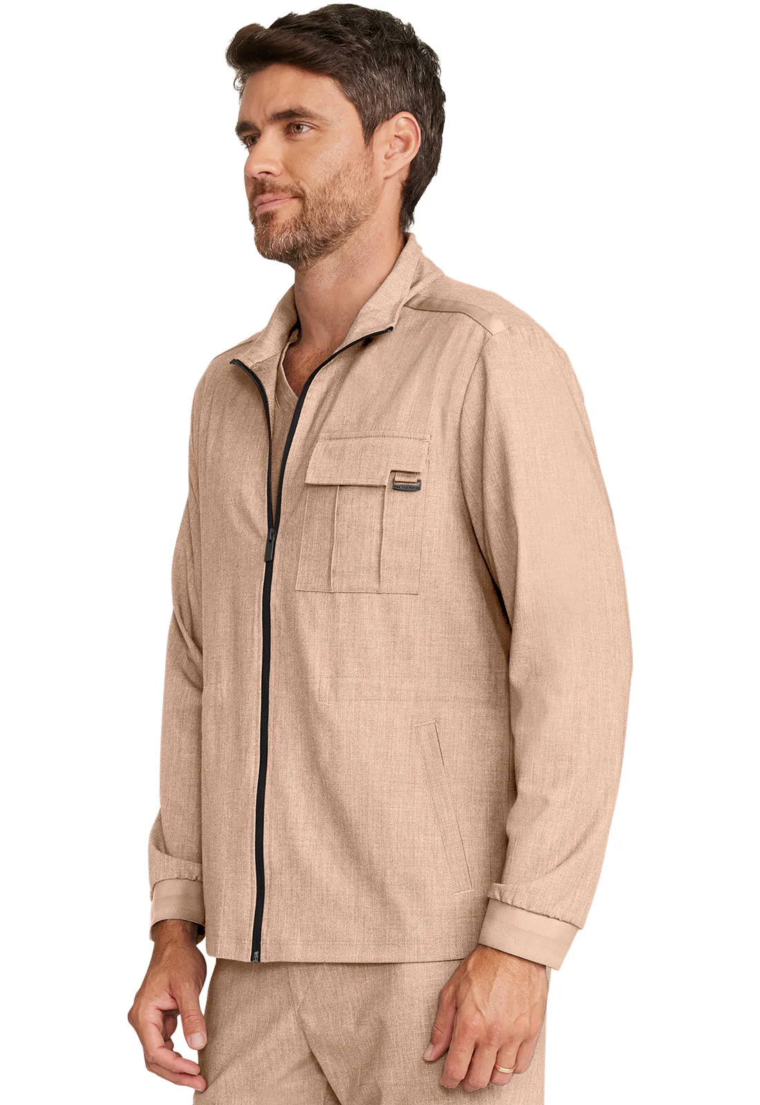 HH Quest HH361 Men's Zip Front Utility Jacket Desert Taupe