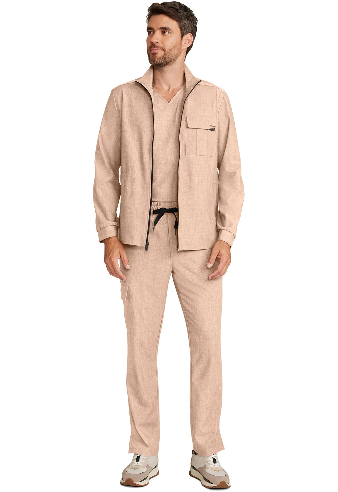 HH Quest HH361 Men's Zip Front Utility Jacket Desert Taupe