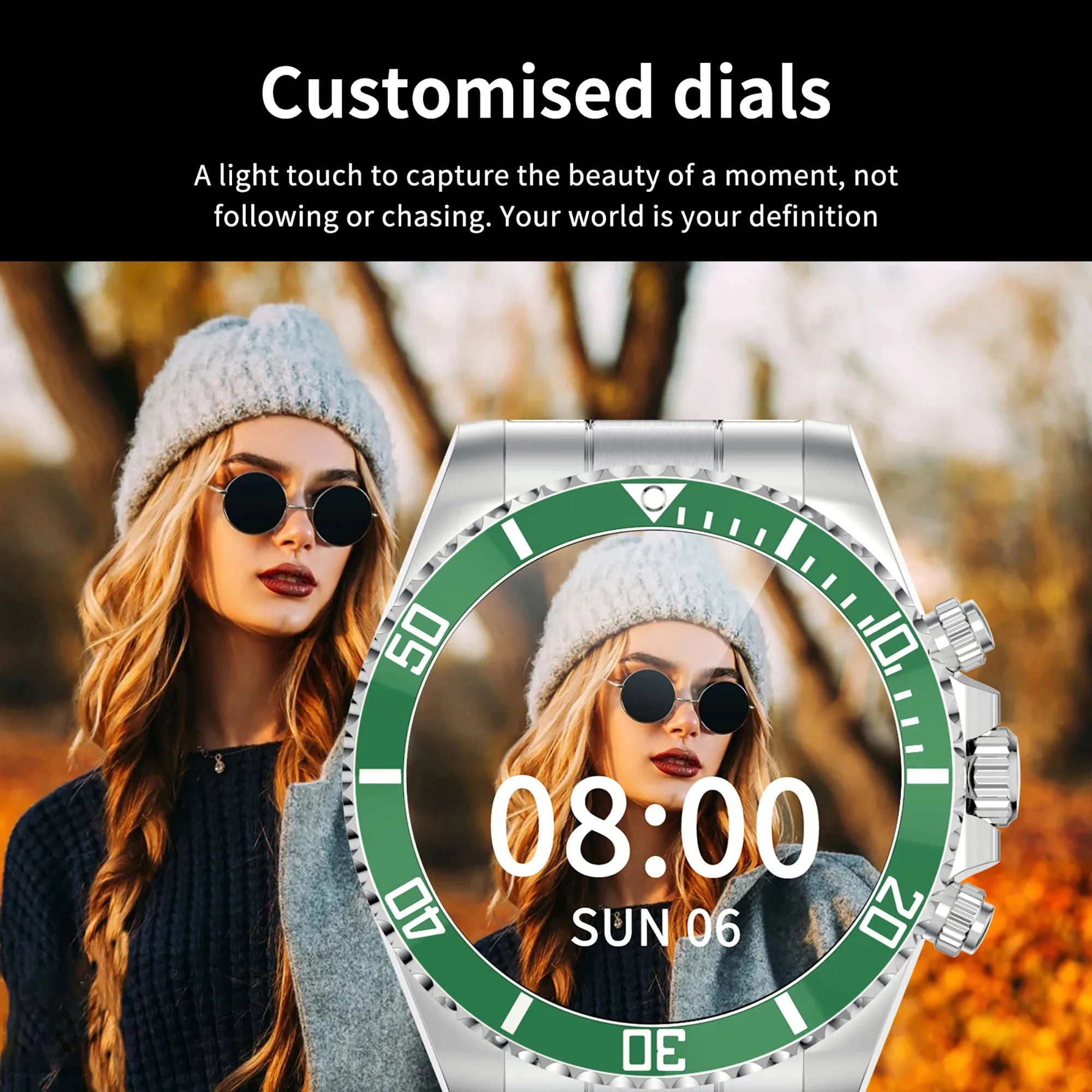 High-end Men's Smartwatch Smart Watch Luxury Aiweile AW12 Replica Business Sports Wireless Imitation Hebrew Korean Support 2024