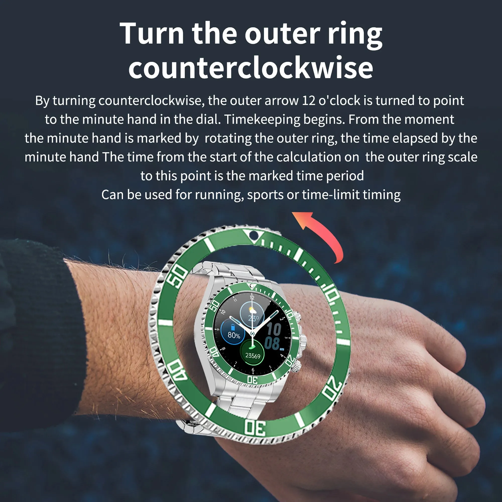 High-end Men's Smartwatch Smart Watch Luxury Aiweile AW12 Replica Business Sports Wireless Imitation Hebrew Korean Support 2024