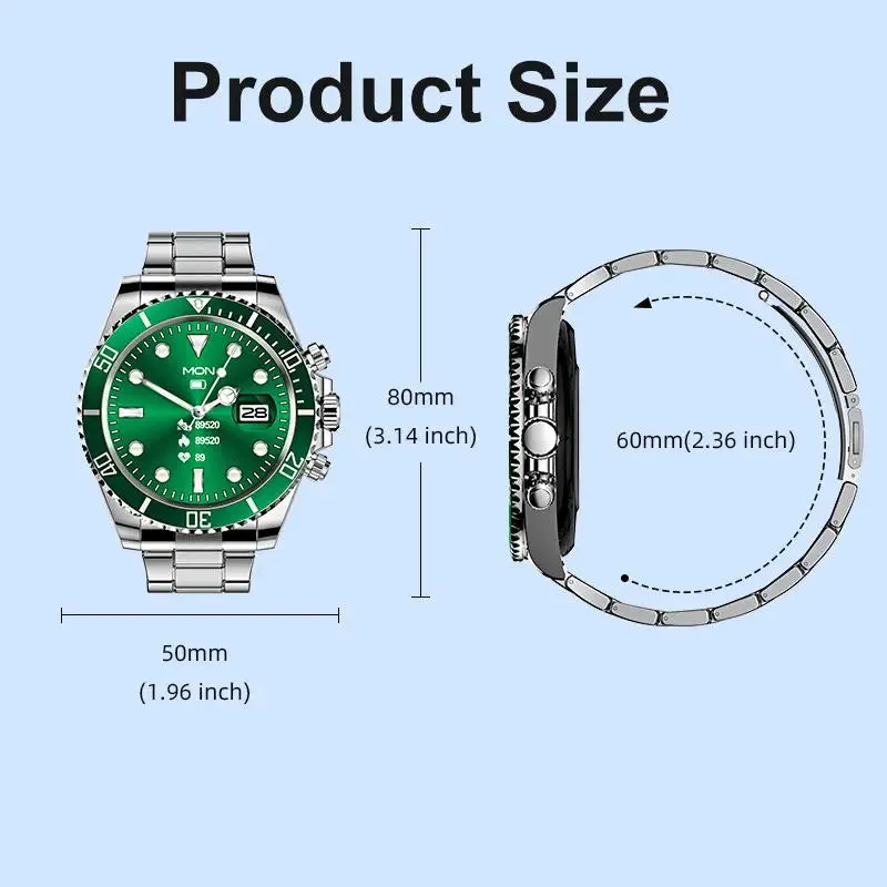 High-end Men's Smartwatch Smart Watch Luxury Aiweile AW12 Replica Business Sports Wireless Imitation Hebrew Korean Support 2024