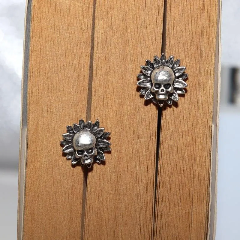 High Quality Metal Satanic Inverted Cross Drop Earrings Devil