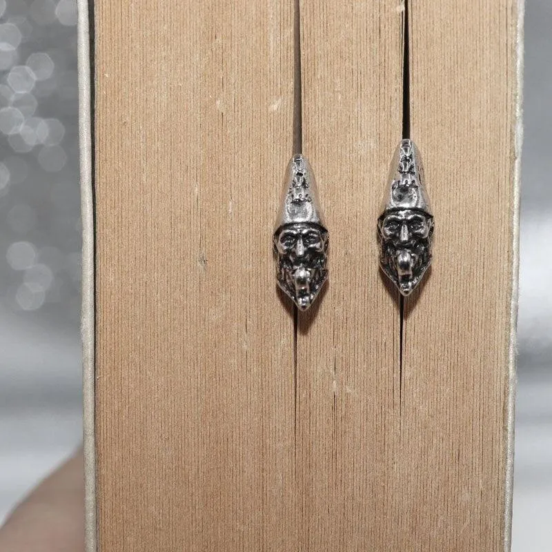 High Quality Metal Satanic Inverted Cross Drop Earrings Devil