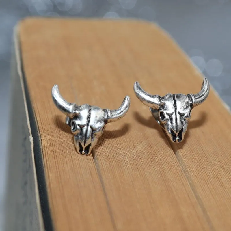 High Quality Metal Satanic Inverted Cross Drop Earrings Devil