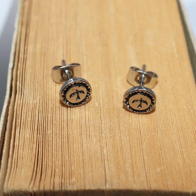 High Quality Metal Satanic Inverted Cross Drop Earrings Devil