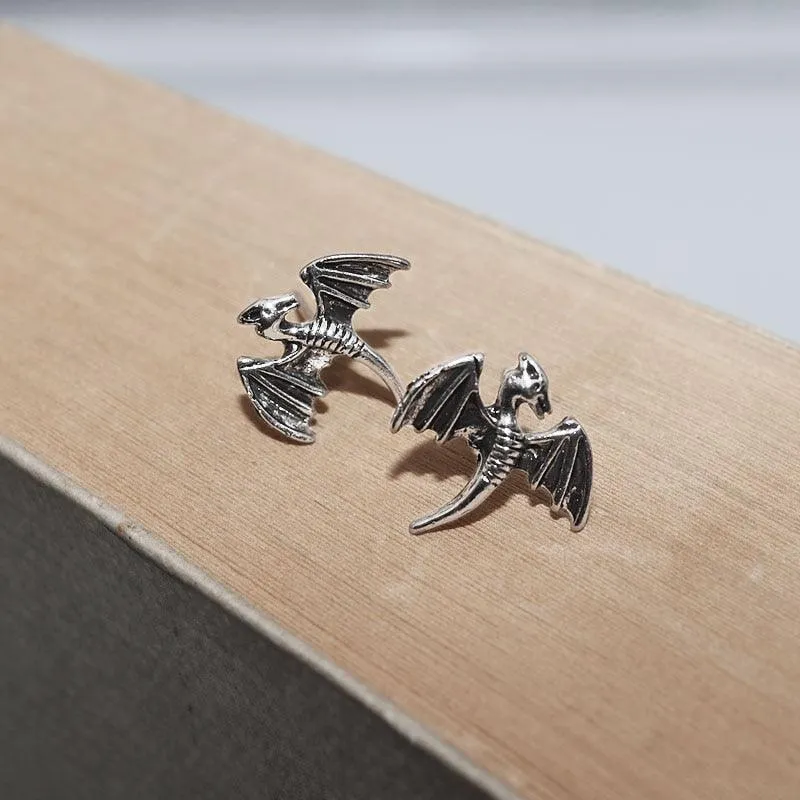 High Quality Metal Satanic Inverted Cross Drop Earrings Devil