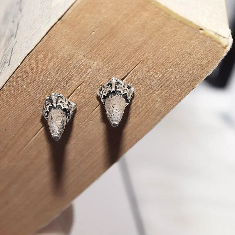 High Quality Metal Satanic Inverted Cross Drop Earrings Devil